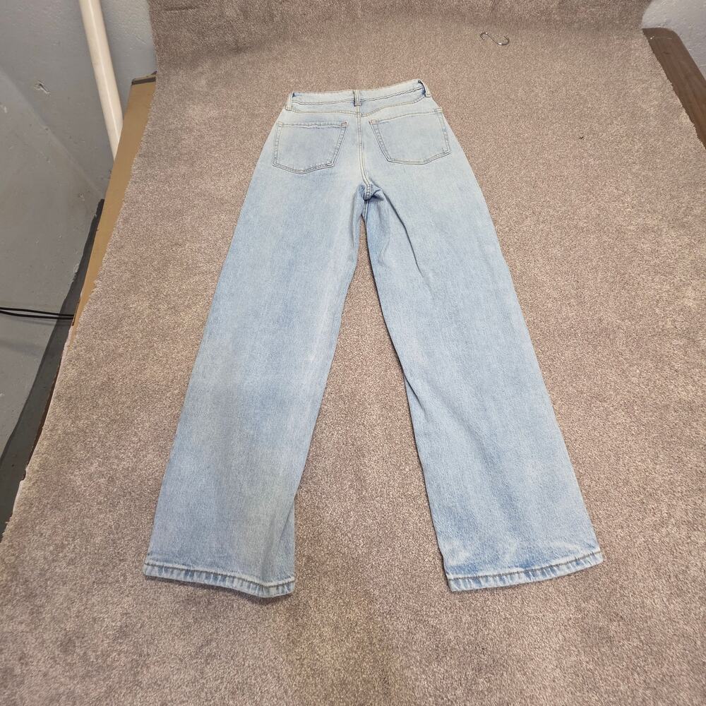 Wild Fable Highest Rise Baggy Jeans Size 4/27R Light Wash Distressed Wide Leg